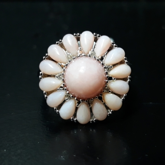 Jewelry | Genuine Peruvian Pink Opal Cluster Ring R5 | Poshmark
